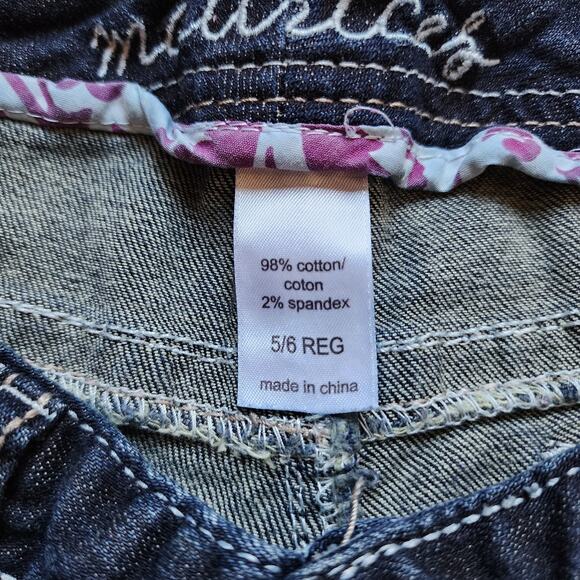 Maurices Jeans Womens Juniors Size 5/6 Reg Embroidered Bootcut Dark Low Rise - Picture 9 of 10